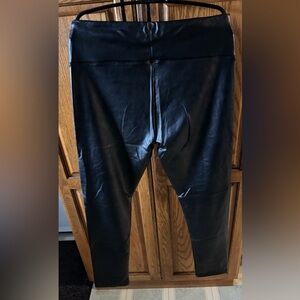 Women's Black Leather Pants
